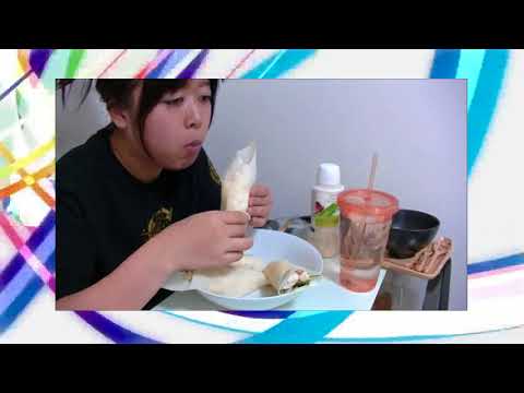 春巻の皮で簡単★チキンラップサンド～