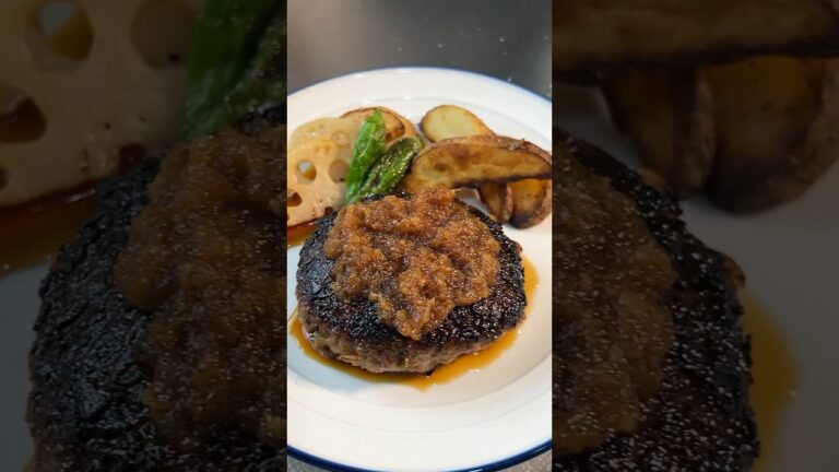 出汁から和風ハンバーグ作ってみた！ #shorts