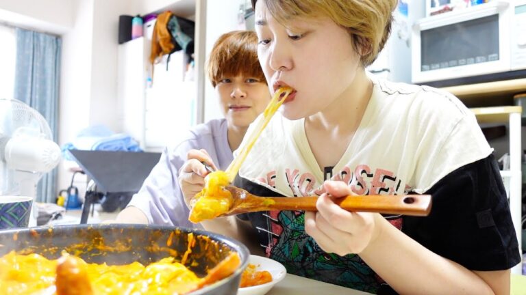 【モッパン＆レシピ】韓国で大流行🔥ライスペーパーロゼトッポギレシピ🧑‍🍳ライスペーパーで餅を再現？旨辛クリーム味のトッポギの作り方＆モッパン