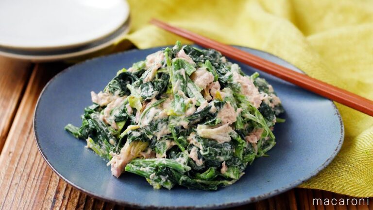 【あとひと品に。ほうれん草とツナのマヨサラダ】定番の組み合わせ。夕食のおかずに！