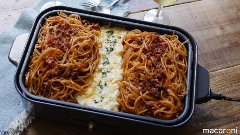 ホットプレートで 完結！ とろ〜り チーズの ボロネーゼ パスタ のレシピ 作り方