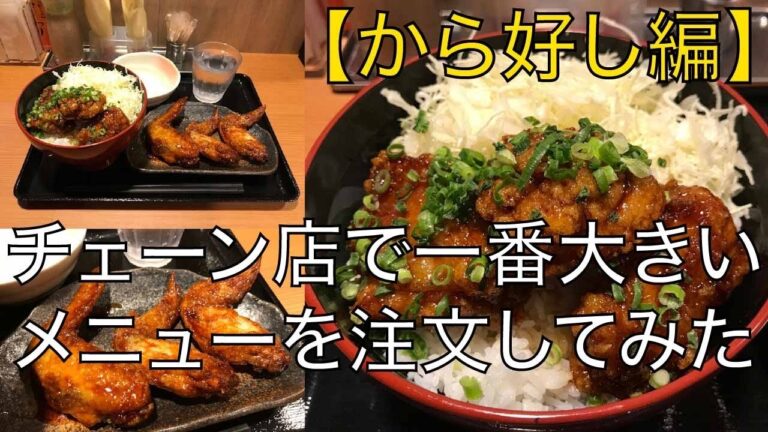 【から好し編】チェーン店で一番大きいメニューを注文してみた！