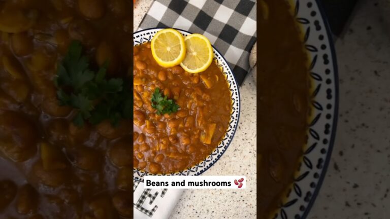 Beans and mushrooms🫘Be sure to make this food🫰🏻🍛#Mushrooms #Healthyfood#Love#newsong #food#fastfood