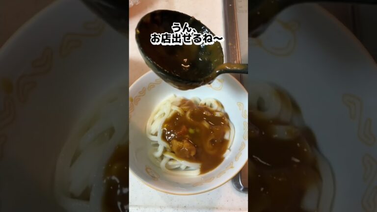【黄金比率】余ったカレーのカレーうどん#shorts