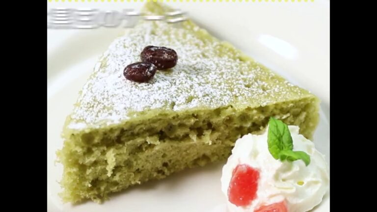 ふわもち和スイーツをレンジで♪ 抹茶と黒豆のケーキ