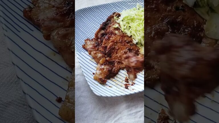 ハニージンジャーソテー（はちみつポークジンジャー・豚の生姜焼き）の作り方・レシピ／ばあちゃんの料理教室 #shorts