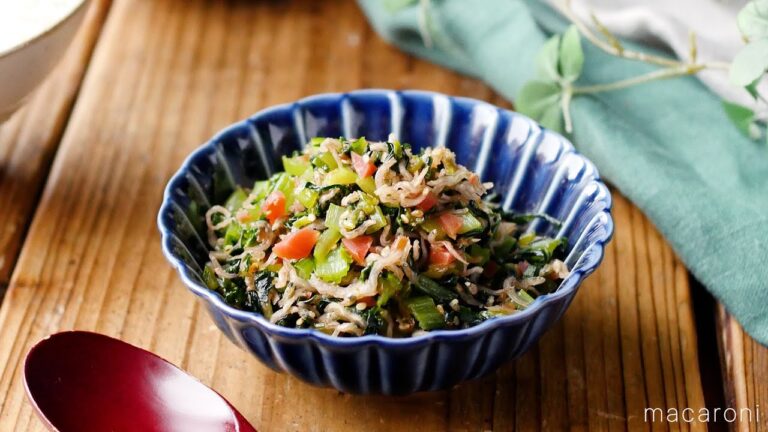 【小松菜とじゃこの梅おかかふりかけ】ごはんのお供にピッタリ！作り置きにも♪