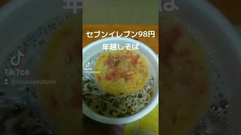 #天ぷらそば #セブンイレブン #年越しそば #カルビ丼 #夜食
