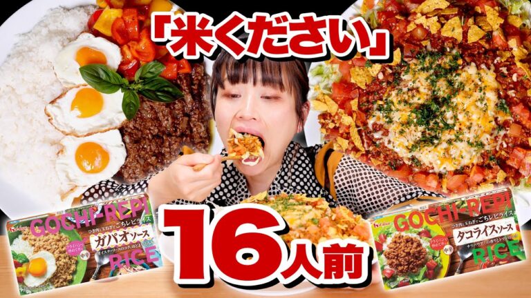 【大食い】16人前のお米が欲しくなる。簡単エスニックワンプレート爆誕。【ごちレピライス】【ロシアン佐藤】【RussianSato】