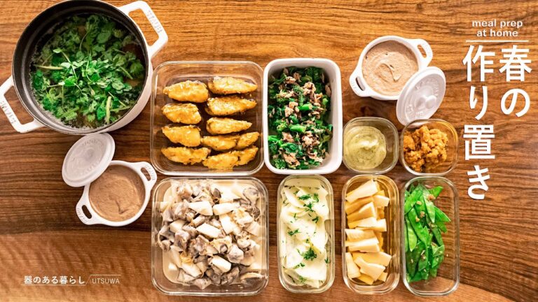 【作り置き8品】春の食材 / 定番料理 / 40代主婦の日常 / 丁寧な暮らし / 暮らしVlog / meal prep