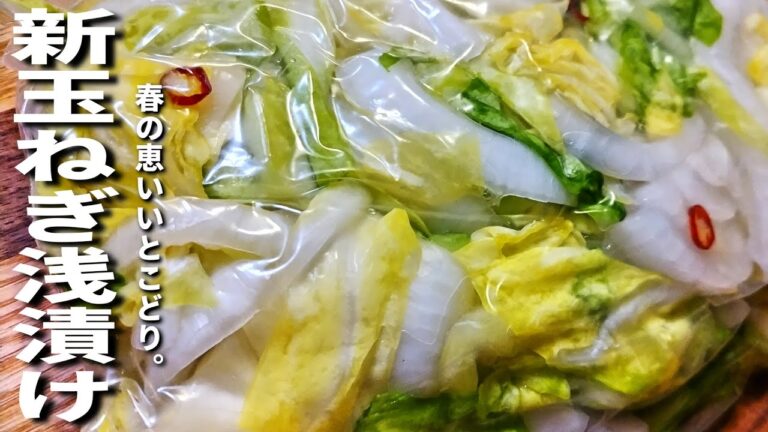 【切って漬けるだけ】新玉ネギと春キャベツの簡単浅漬けの作り方！