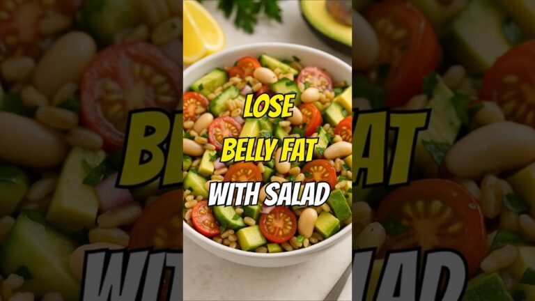 Eat to Lose Fat with Farro & White Bean Salad #weightlossrecipes #healthymeals #eatclean