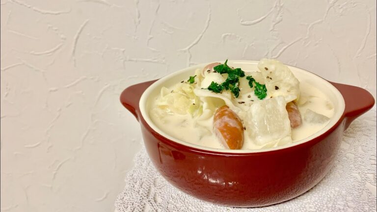 #shorts【大根とキャベツのクリーム煮】ホクホク大根とろとろキャベツ／濃厚クリーム煮／本編概要欄に材料の記載あり　#クリーム煮#大根とキャベツのクリーム煮#クリームシチュー#濃厚#大根#キャベツ