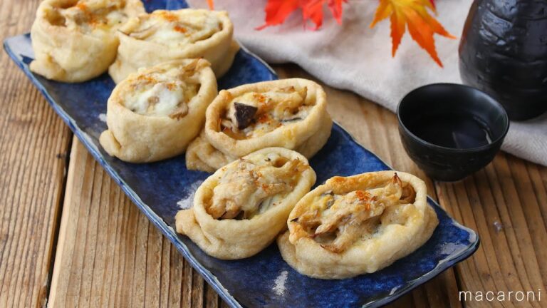 余った油揚げで簡単おつまみ きのこチーズ巾着の作り方