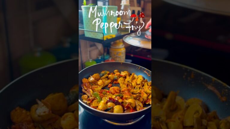 Easy Mushroon Pepper Fry 🍄 #mushroom #mushroompepperfry #trending #tamil #youtubeshorts #cooking