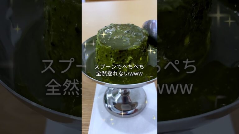 【浅草】抹茶専門カフェの超濃厚抹茶プリン！ #shorts #固めプリン #浅草カフェ