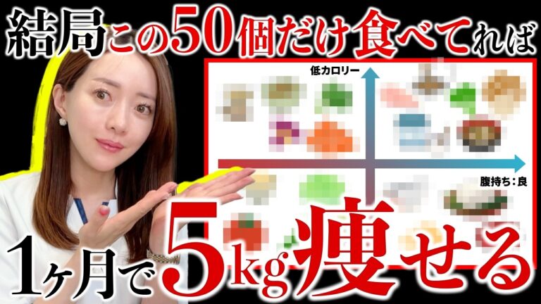 【これだけ食べれば痩せる】1ヶ月で5kg痩せる食事50選を特別公開します。【脂肪燃焼・ダイエット・食事管理】