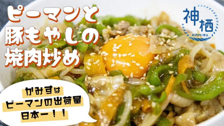 【簡単】ガッツリ！ピーマンと豚もやしの焼肉炒め