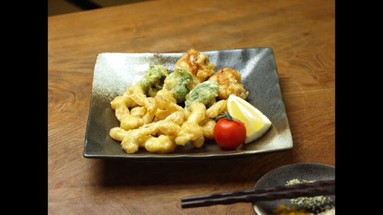 ピーナッツもやし、豚薄切り肉、ブロッコリーのフリッター