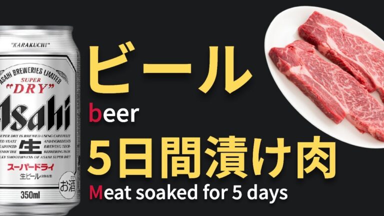 ビールに肉を５日間漬けてみた【自分を安倍総理と信じて疑わない一般男性】