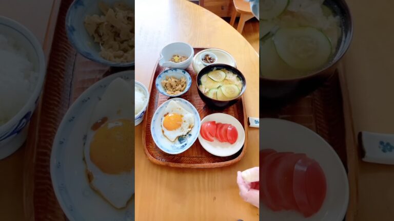 ごぼうのたまり漬で朝飯