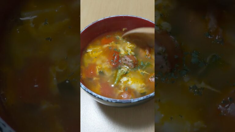 ズッキーニミニトマトブロッコリーたまごウインナーコンソメスープ #food