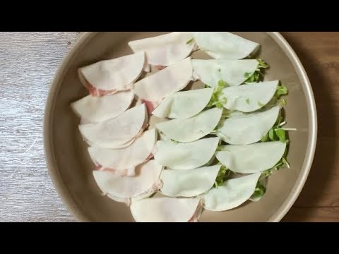 簡単うちのバズり飯／豆苗豚バラ肉／餃子の皮／節約レシピ