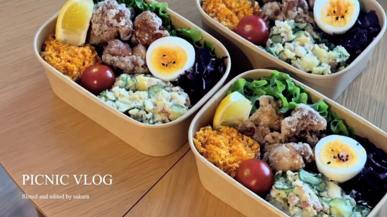 vlog｜春のピクニック弁当作り｜お弁当作りを楽しむ社会人の日常🌸