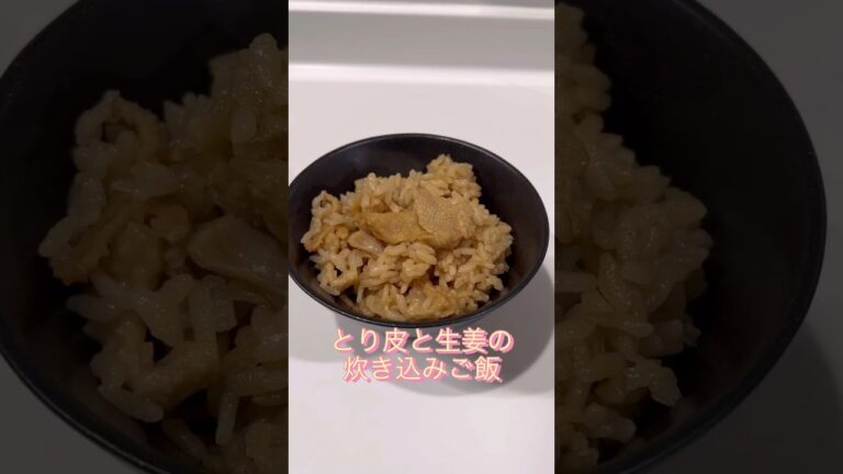 鶏皮と醤油の炊き込みご飯#shorts #short