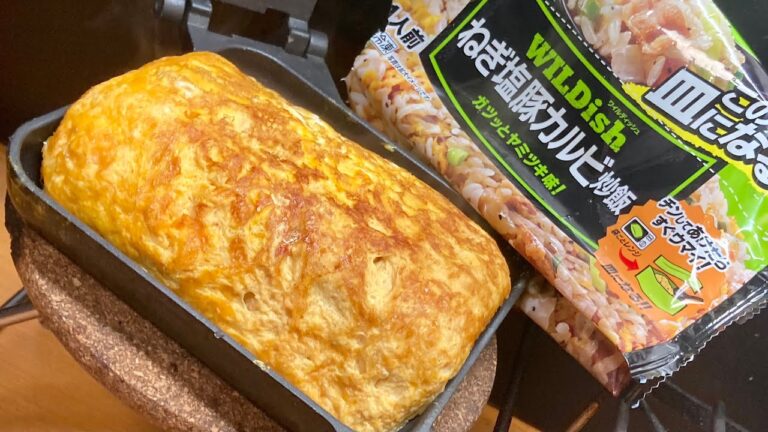 ネギ塩豚カルビ豚骨オム炒飯を作ってハイボールをキメるだけの動画