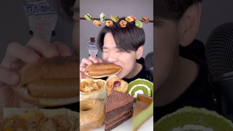 【スタバ新作】抹茶と桜わらびもちフラペチーノ#shorts #スタバ #モッパン #大食い #mukbang #asmr