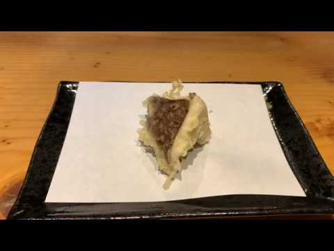 割烹天ぷらよこい　お昼の天ぷら定食　しいたけ　お待ちどうさま