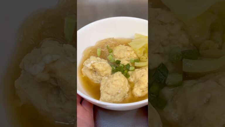 ふわふわ鶏団子スープ🍲✨食べてポカポカ代謝アップ🔥#short#4毒抜き #グルテンフリー #cooking #ダイエット