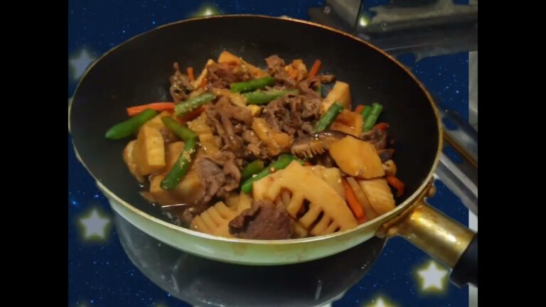@筍と牛肉の炒め物(作り方は概要を見てください！)