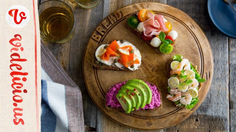 休日のブランチに♪華やかな4種のオープンサンド｜How to make Open Faced Sandich