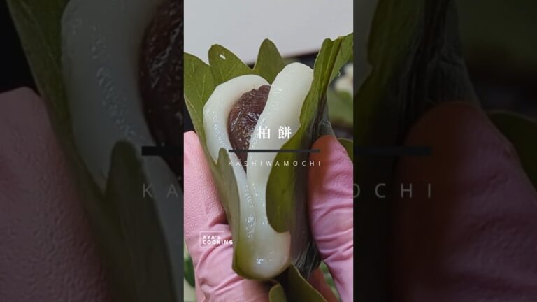 手作り柏餅♡だんご粉でモッチモチ♪レンジで簡単！#shorts #柏餅