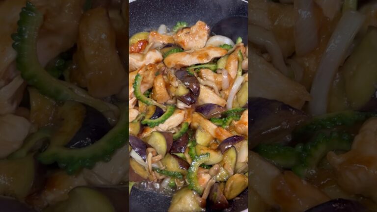 夏野菜と鶏むね肉で簡単中華！　#shorts