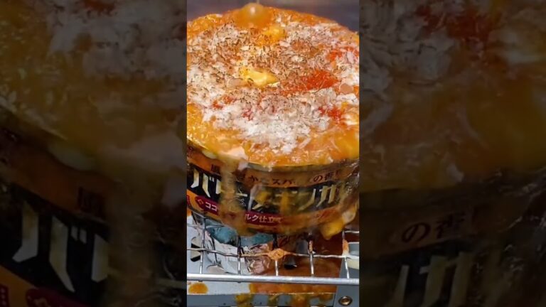 『キャンプ飯』お手軽バターチキンカレーグラタン #food #cooking