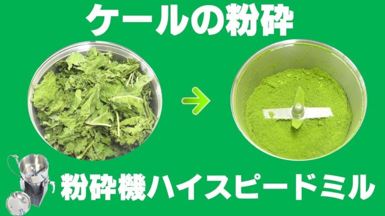 [ケールパウダー]業務用卓上ミルでケールの粉砕（ハイスピードミル）