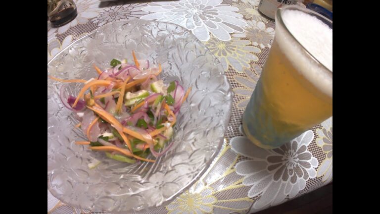 釣った魚で簡単料理！お酢とレモンでさっぱり白身魚のサラダ