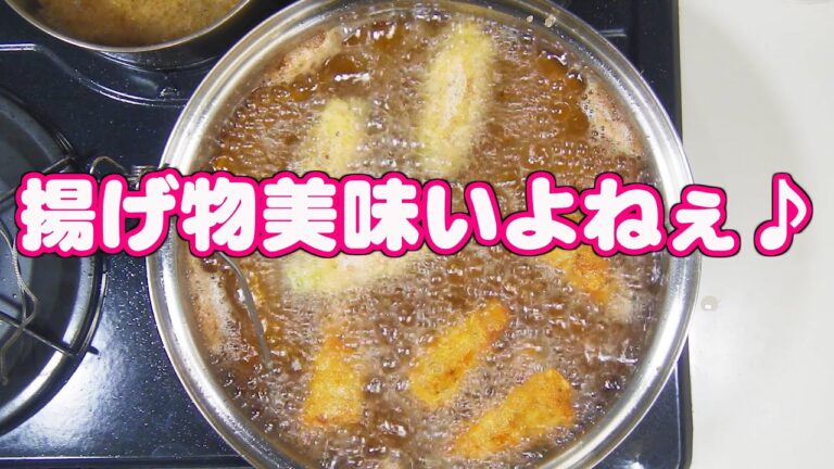 タケノコの肉巻きフライ、ハムカツ、アスパラの肉巻きフライ