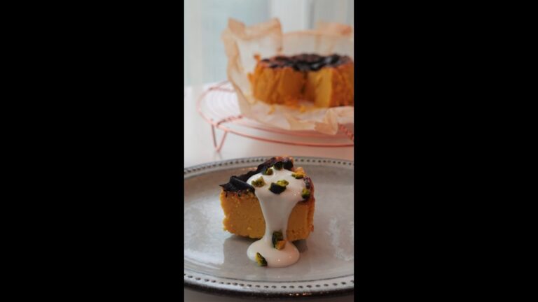 【ダイエットレシピ】低糖質のかぼちゃバスクチーズケーキ🎃｜ｓｈｏｒｔ