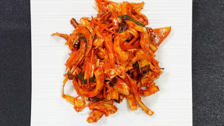 イカを使った韓国式おつまみのイカの酢コチュジャン和えを作ってみた！