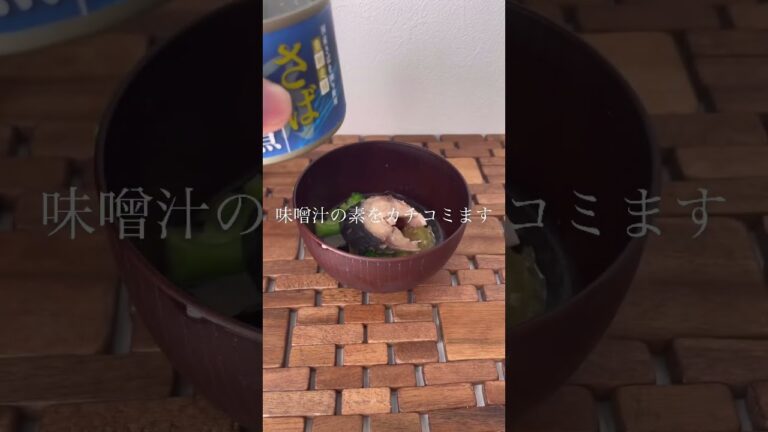 俺の朝ごはんは、超簡単なズボラ飯（味噌汁）