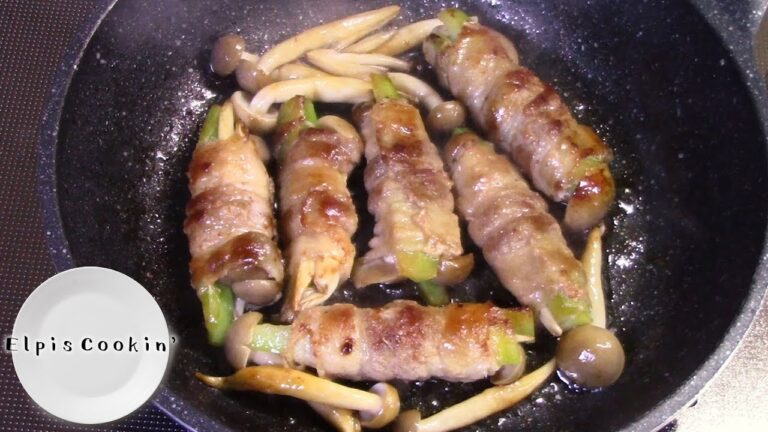 野菜ときのこの肉巻き