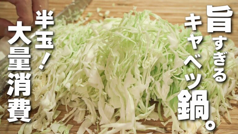 【キャベツレシピ】煮るだけ簡単！ヘルシーキャベツ鍋！やみつき中華風なべ！