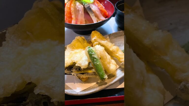 【 海鮮鮨 義 】海鮮丼ランチ  1188円 酢飯大盛 110円 天ぷら単品 418円
