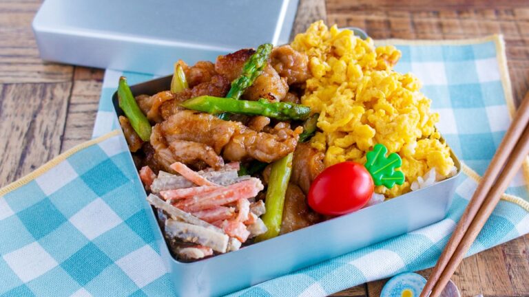【簡単弁当】これはご飯が止まらん！アスパラと豚こまの旨辛弁当レシピ🍱#bento #1032 #ideas #Japanese