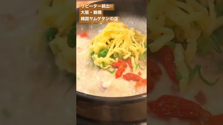 大阪・鶴橋の参鶏湯専門店が凄かった‼︎ #サムゲタン #ニル #Shorts