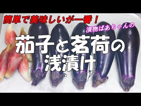 【超簡単】茄子と茗荷の浅漬け『刻んで調味料と混ぜるだけ！！超簡単で美味しい!ビールお酒の付け出しに最適』